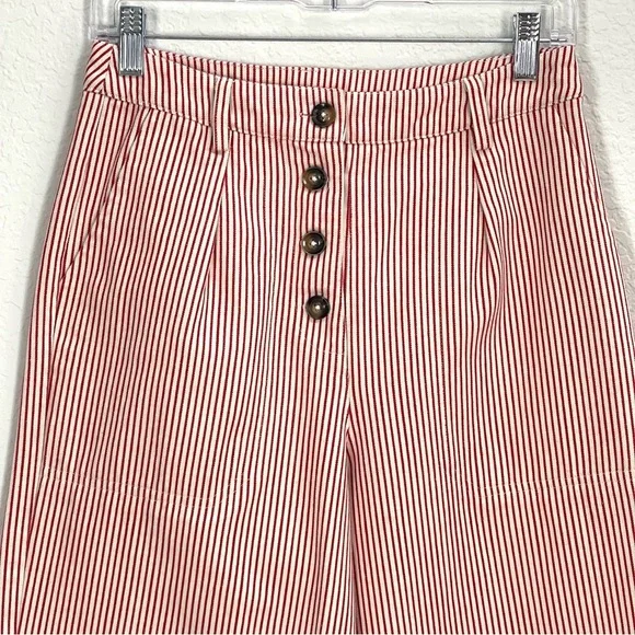 Saint Geraldine Marshall Pinstripe Crop Wide Leg Pants Size S - Picture 7 of 14